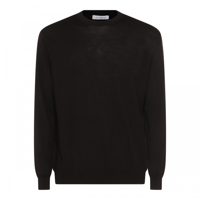 BLACK WOOL KNITWEAR