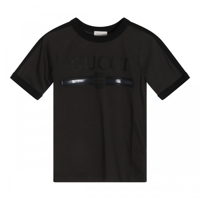 BLACK COTTON T-SHIRT