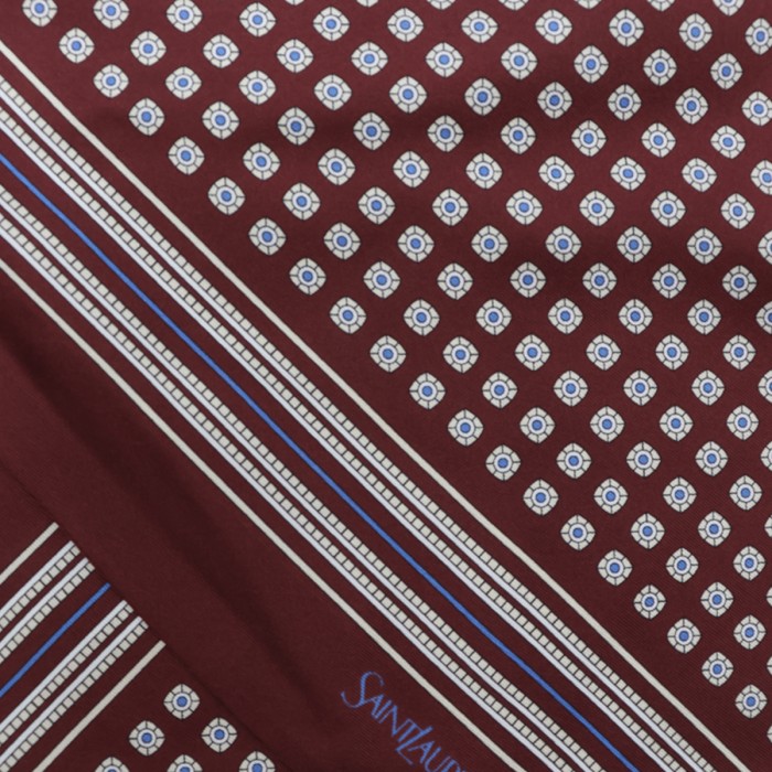 BURGUNDY SILK LAVALLIERE SCARF 2
