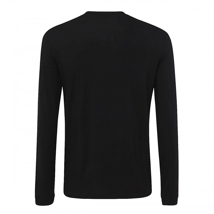 BLACK VISCOSE BLEND T-SHIRT 2