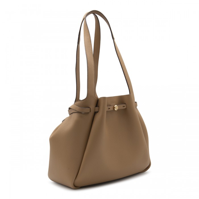 BROWN LEATHER ROMY TOTE 2