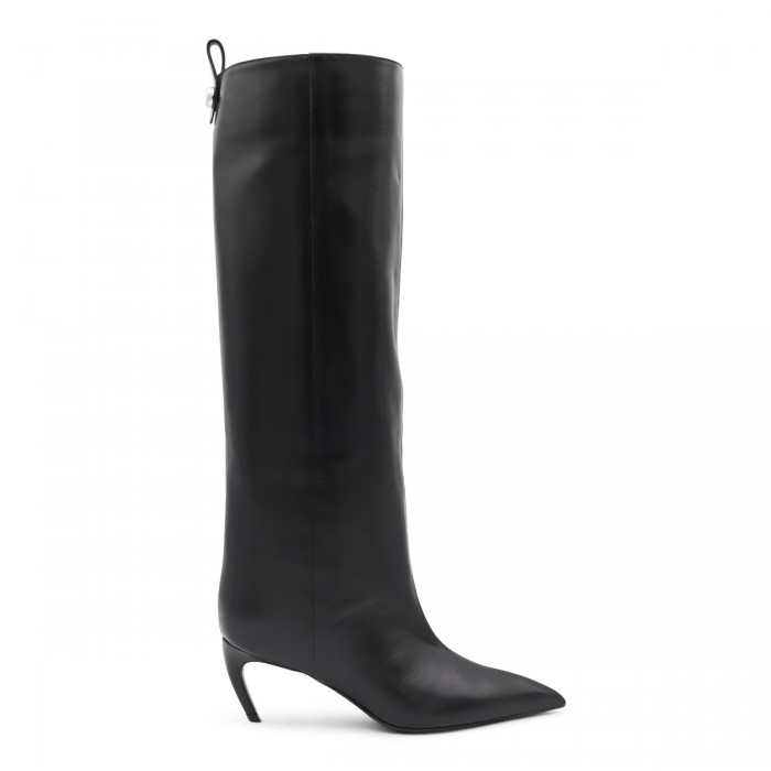BLACK LEATHER BOOTS