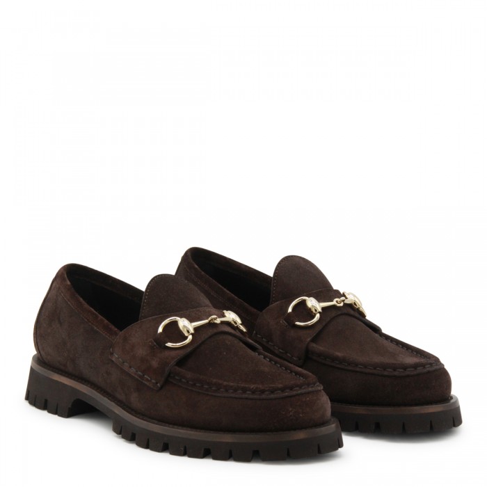 DARK BROWN LEATHER LOAFERS 2