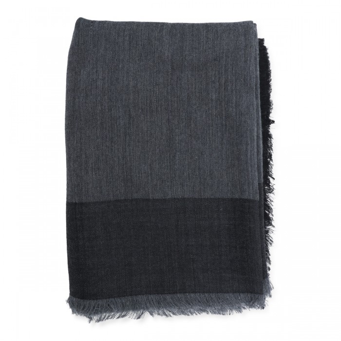 BLACK AND GREY SILK AND...