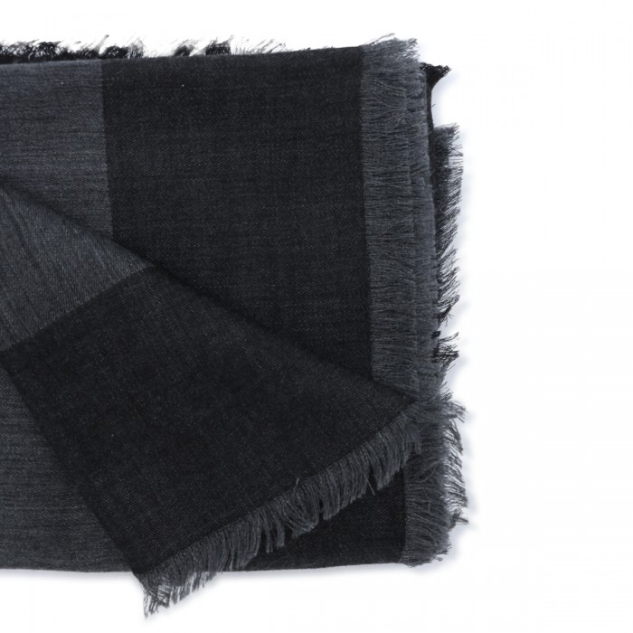 BLACK AND GREY SILK AND... 2