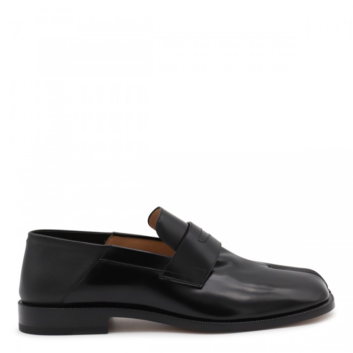 BLACK LEATHER LOAFERS