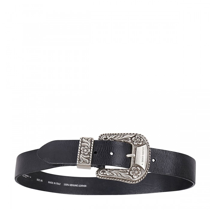 BLACK LEATHER BELT