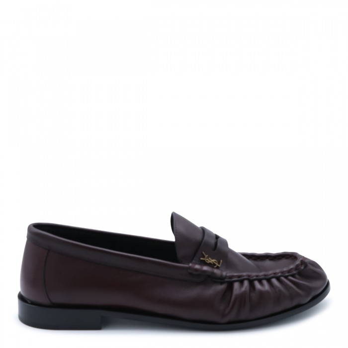 BURGUNDY LEATHER LOAFERS
