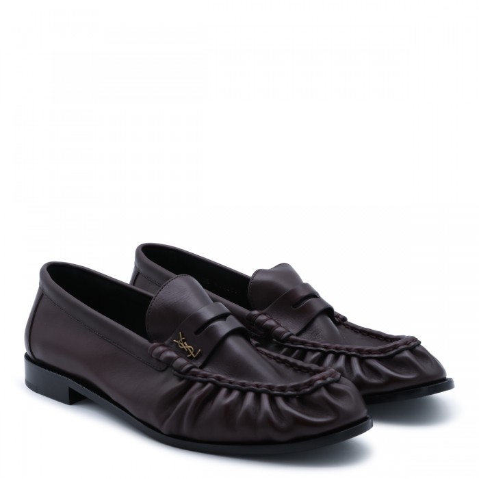 BURGUNDY LEATHER LOAFERS 2