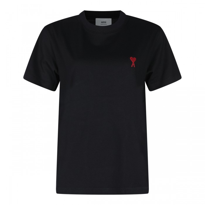 BLACK COTTON T-SHIRT
