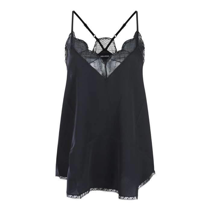 BLACK SILK TOP