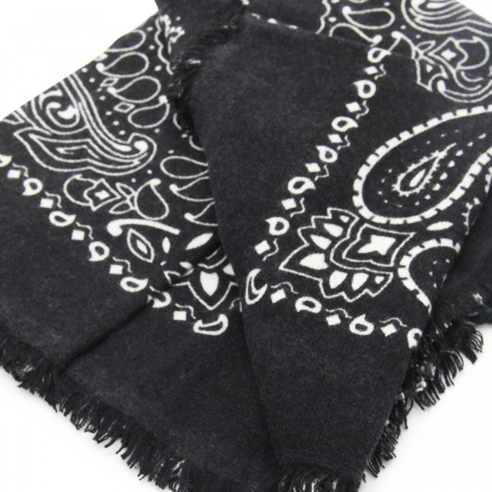 BLACK CASHMERE SCARF 2