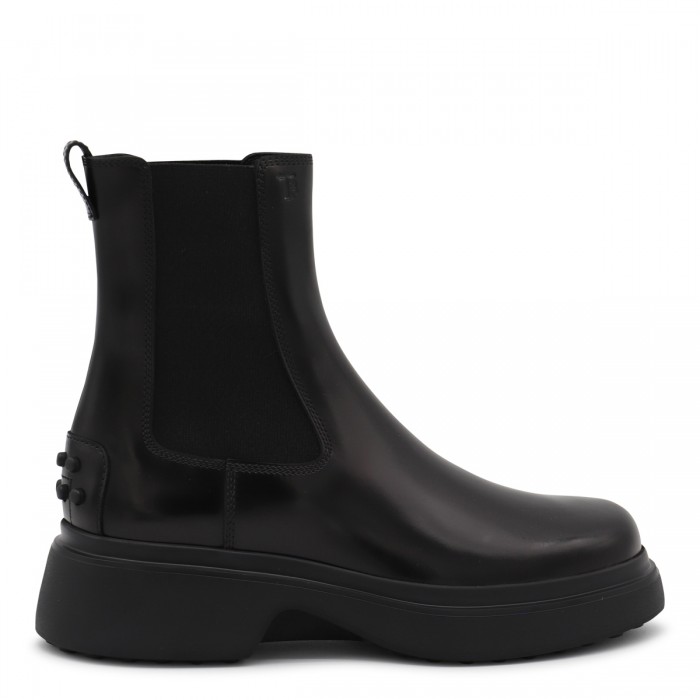 BLACK LEATHER BOOTS