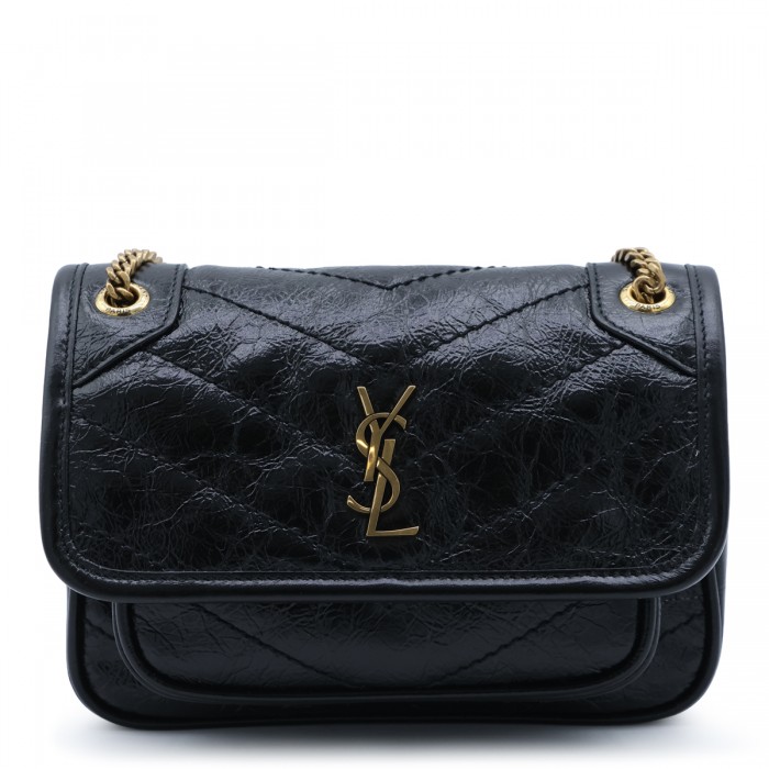 BLACK LEATHER NIKI MINI...
