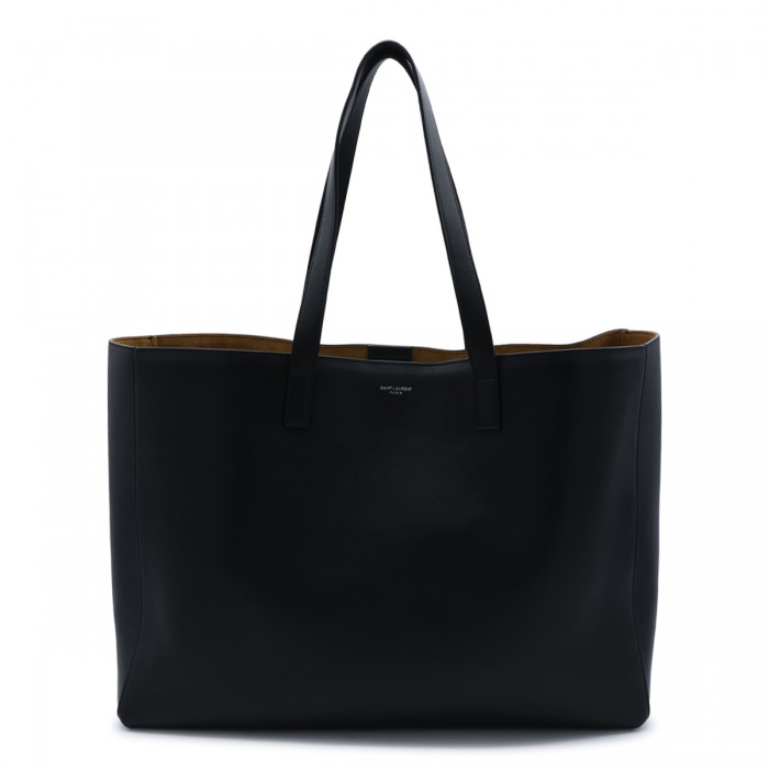 BLACK LEATHER TOTE