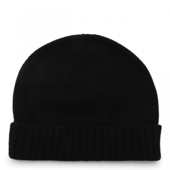 BLACK WOOL BEANIE