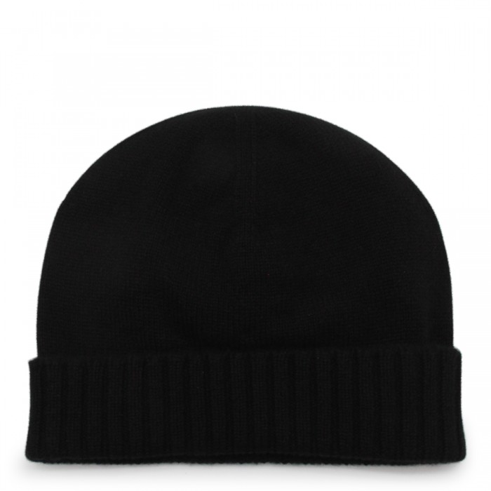 BLACK WOOL BEANIE 2