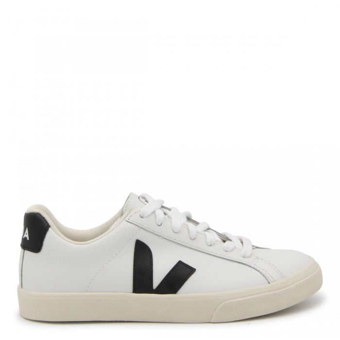 WHITE AND BLACK LEATHER...