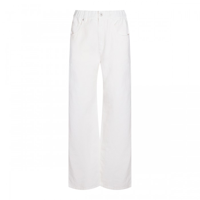 WHITE COTTON JEANS