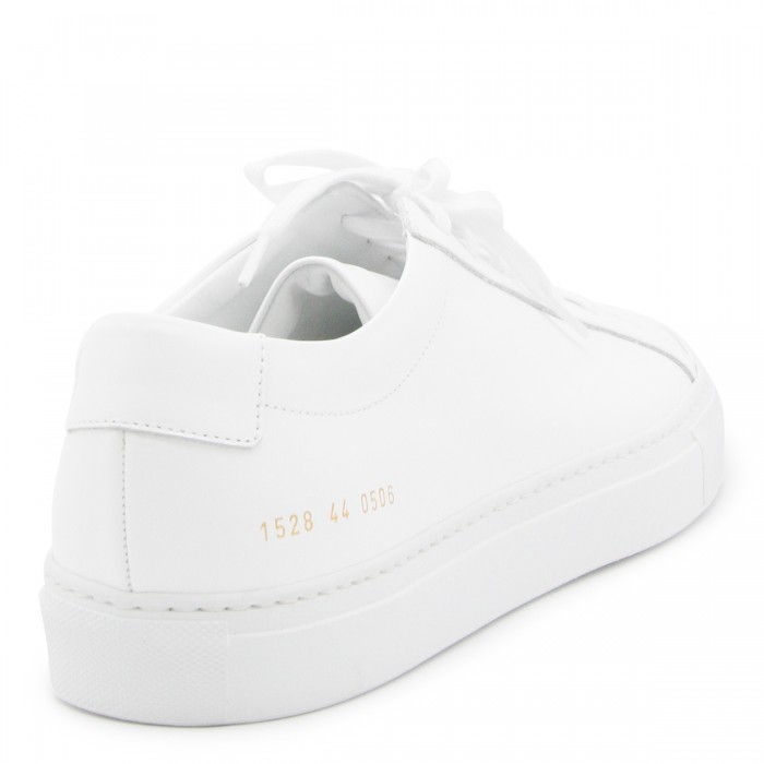 WHITE LEATHER ACHILLE LOW... 2