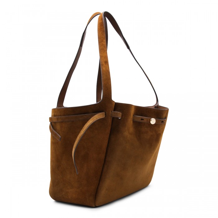 BROWN LEATHER ROMY TOTE 2