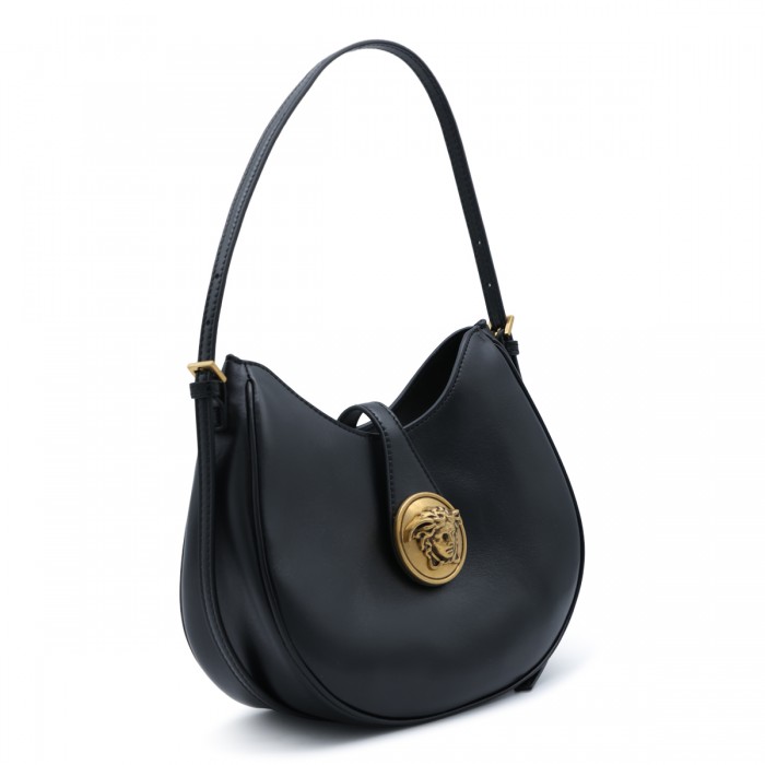 BLACK SMALL HOBO SHOULDER BAG 2