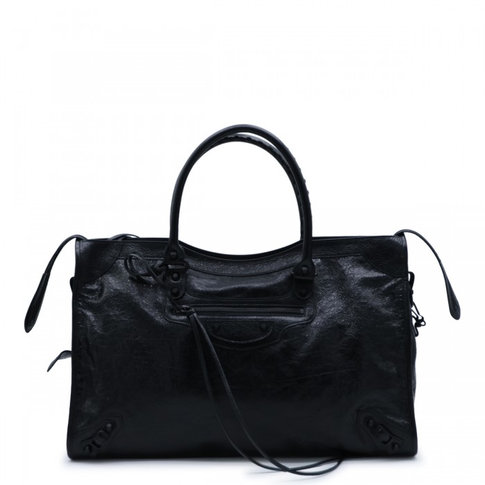 BLACK LEATHER LE CITY BIG...