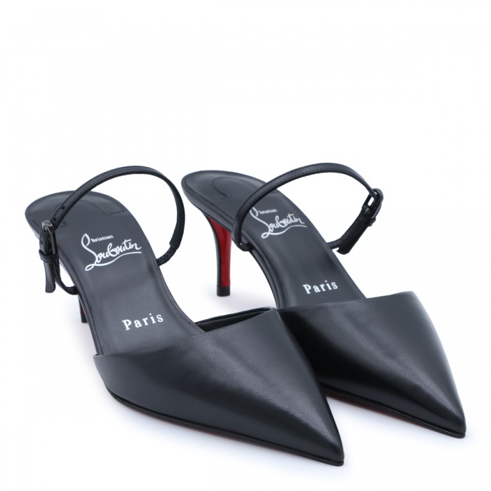 BLACK LEATHER MILENA MULE... 2