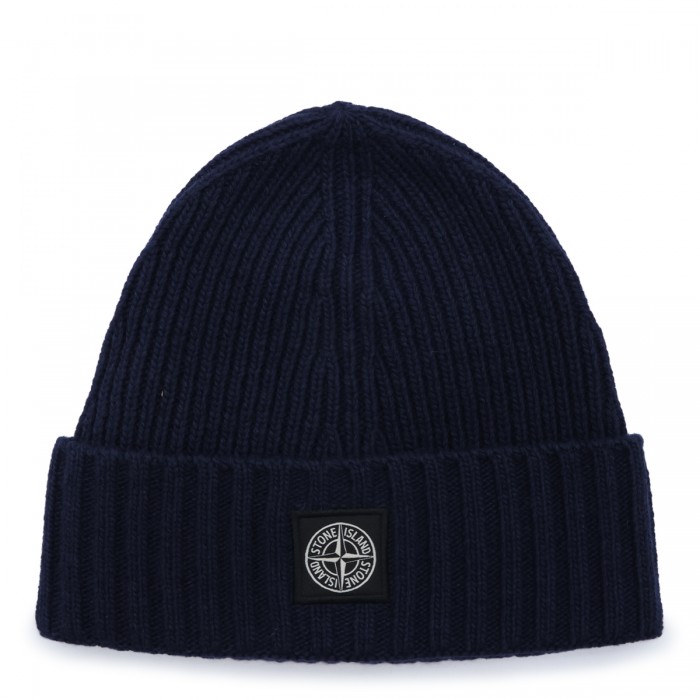 NAVY BLUE VIRGIN WOOL AND...