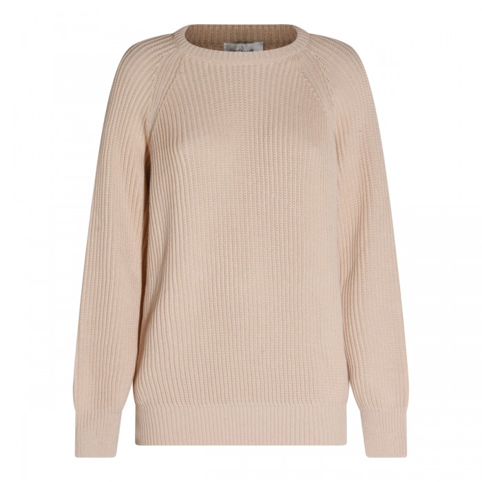 LIGHT BROWN COTTON KNITWEAR
