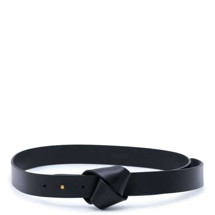 BLACK LEATHER LASSIO BELT