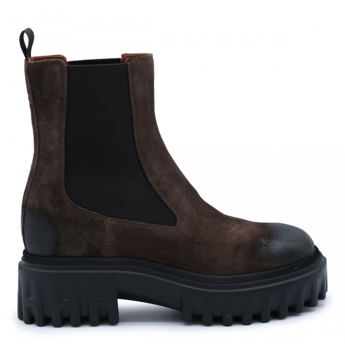 BROWN SUEDE CHELSEA BOOTS
