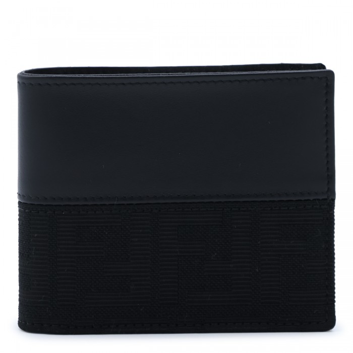BLACK LEATHER BIFOLD WALLET