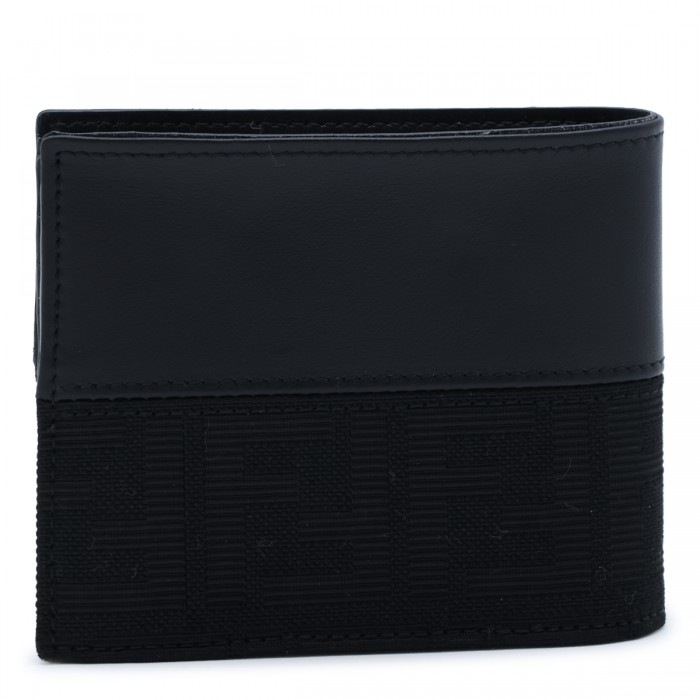 BLACK LEATHER BIFOLD WALLET 2