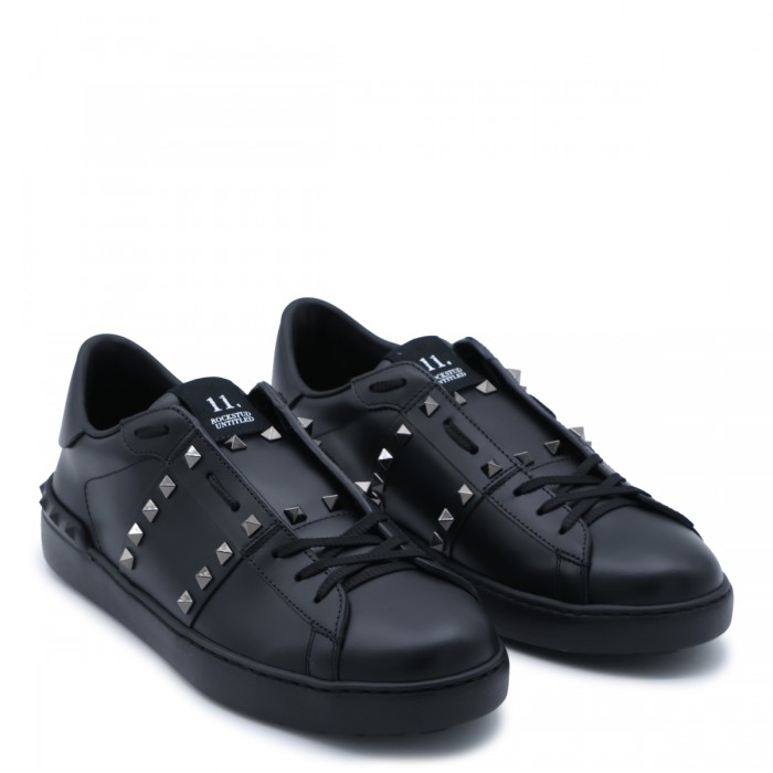 BLACK LEATHER ROCKSTUD... 2