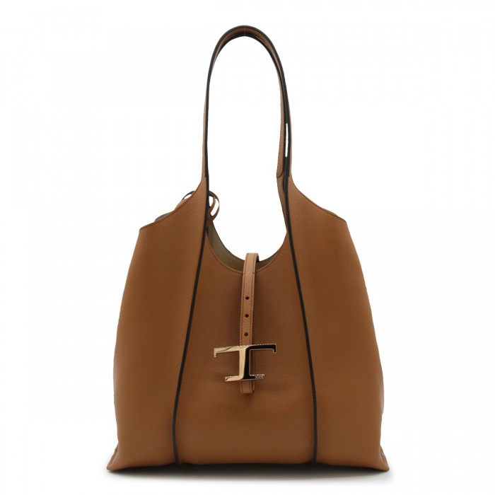 BROWN LEATHER KENIA TOTE BAG
