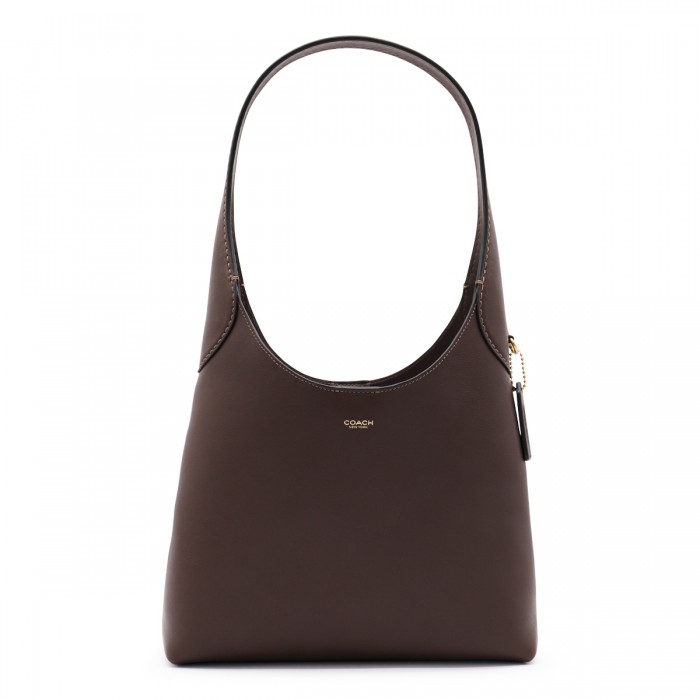 BROWN LEATHER BROOKLYN TOTE...