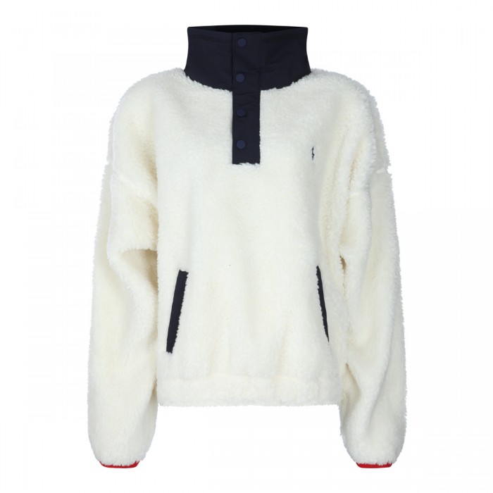 CREAM AND BLACK SWEATER