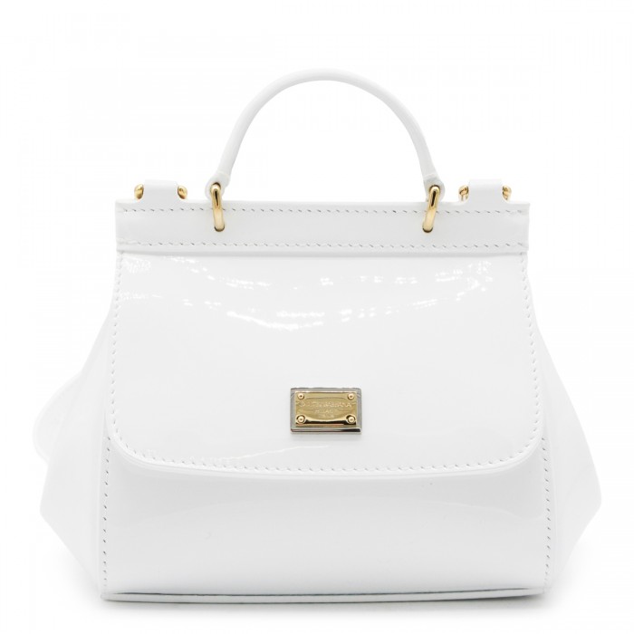 WHITE LEATHER SICILY TOP...