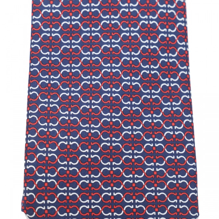 NAVY AND RED SILK TIE 2
