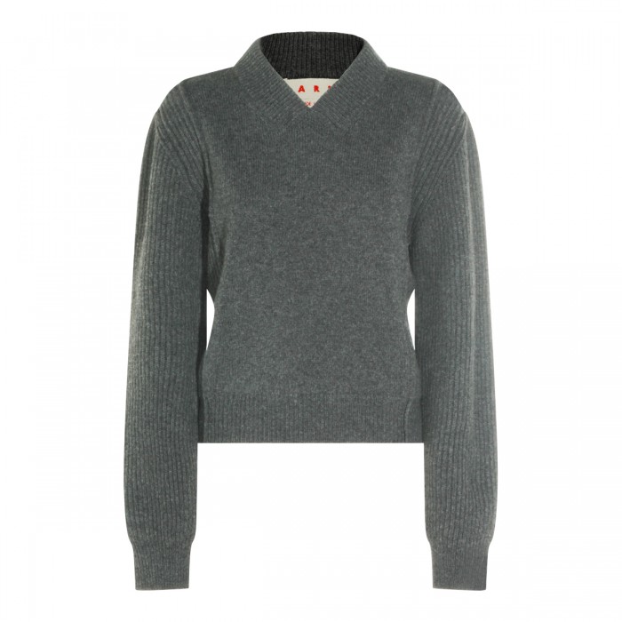 GREY VIRGIN WOOL KNITWEAR