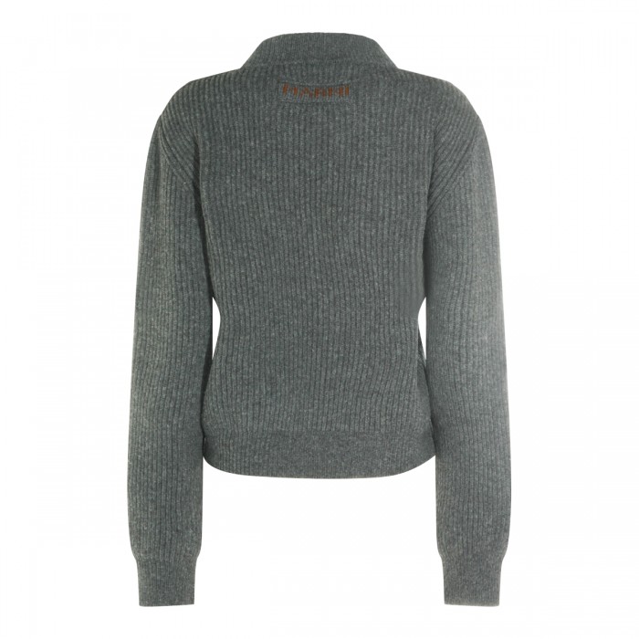 GREY VIRGIN WOOL KNITWEAR 2