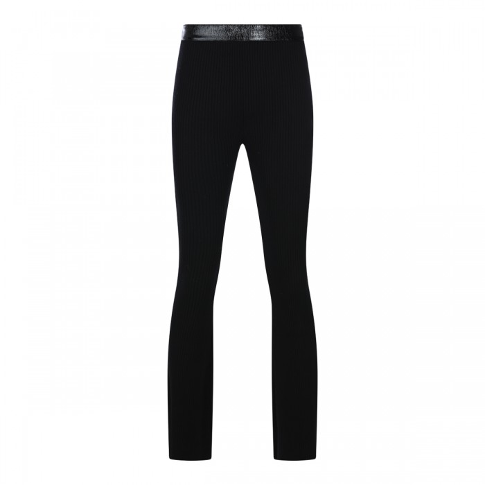 BLACK CONTRASTED VINYL RIB...