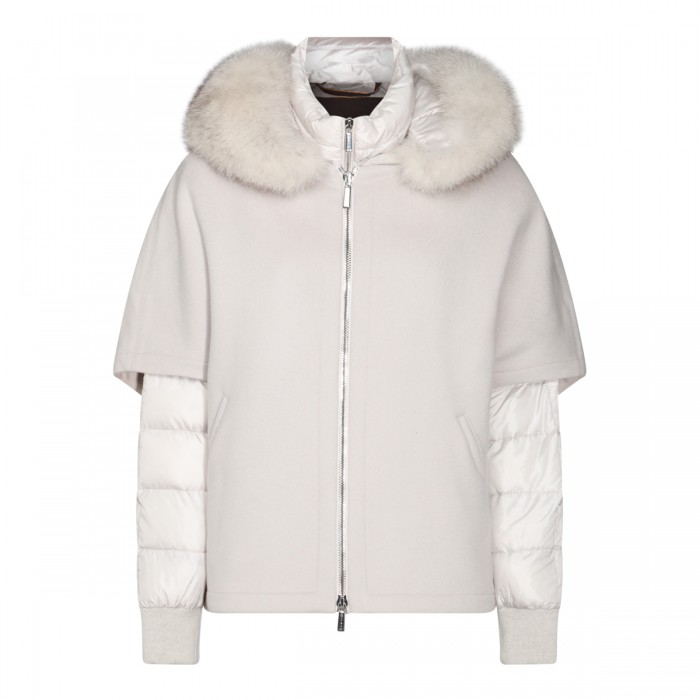 GREY WOOL DOWN JACKET