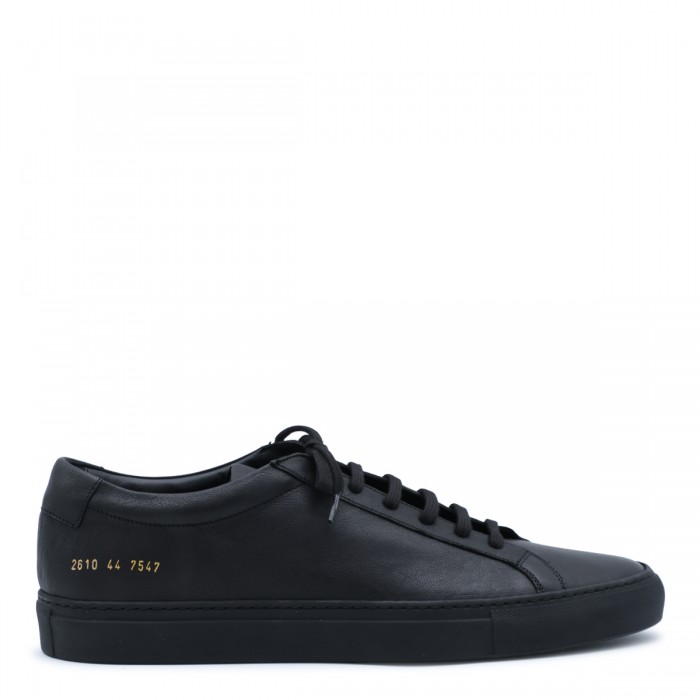 BLACK LEATHER ACHILLES...