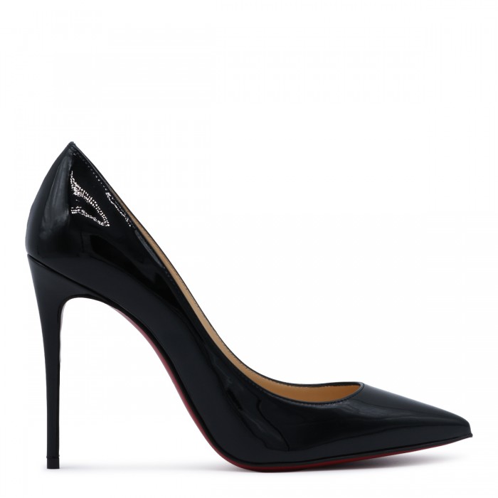 BLACK VYNIL KATE PUMPS