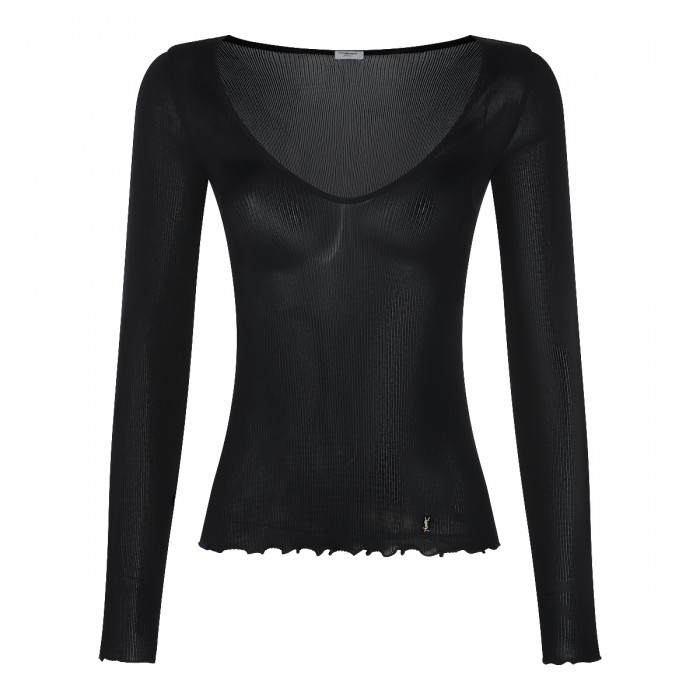 BLACK SILK TOP
