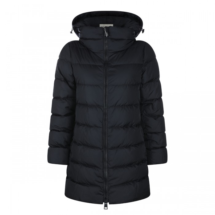 BLACK PUFFER MID DOWN JACKET