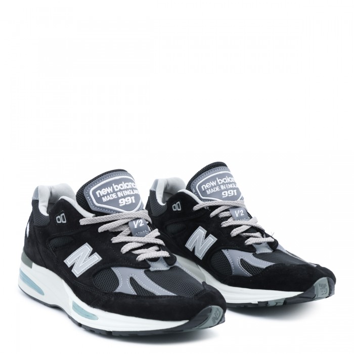 BLACK LEATHER 991 SNEAKERS 2