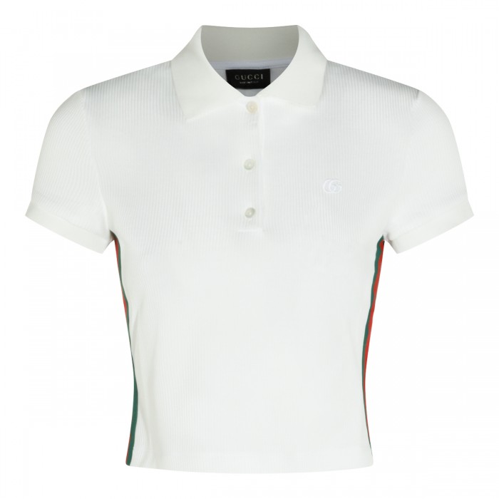WHITE COTTON POLO SHIRT